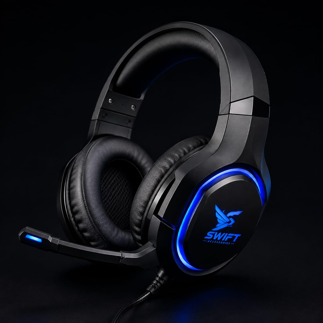 Swift H7 gaming headset with 50mm drivers and noise-cancelling microphone 12
